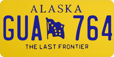 AK license plate GUA764