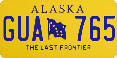 AK license plate GUA765