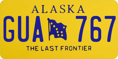 AK license plate GUA767