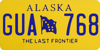 AK license plate GUA768