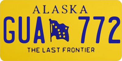 AK license plate GUA772