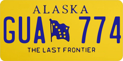 AK license plate GUA774