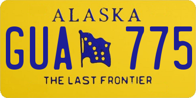 AK license plate GUA775