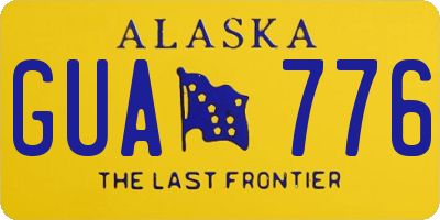 AK license plate GUA776