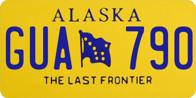 AK license plate GUA790