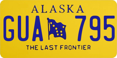 AK license plate GUA795