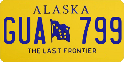 AK license plate GUA799