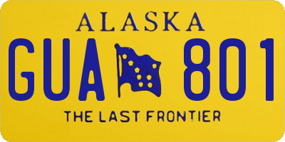 AK license plate GUA801