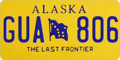 AK license plate GUA806