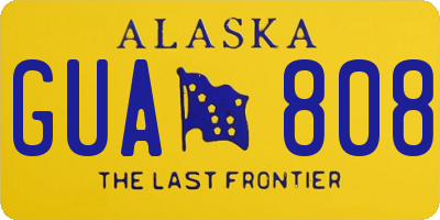 AK license plate GUA808