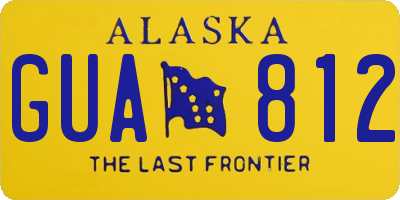 AK license plate GUA812