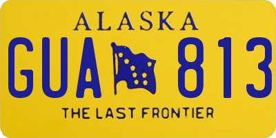 AK license plate GUA813