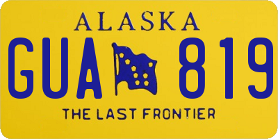 AK license plate GUA819