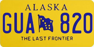 AK license plate GUA820