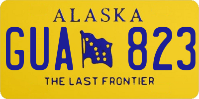 AK license plate GUA823