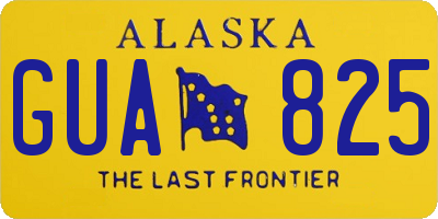 AK license plate GUA825
