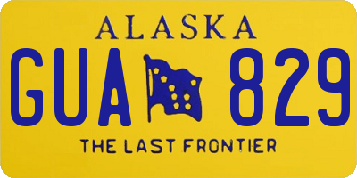 AK license plate GUA829
