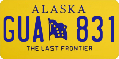 AK license plate GUA831