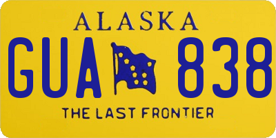AK license plate GUA838