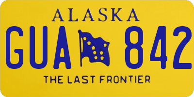 AK license plate GUA842