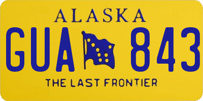 AK license plate GUA843
