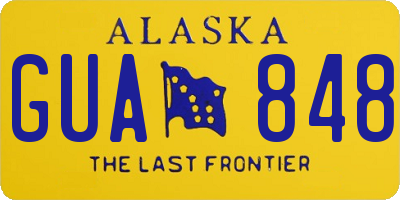 AK license plate GUA848