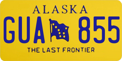 AK license plate GUA855