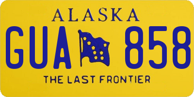 AK license plate GUA858