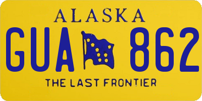 AK license plate GUA862