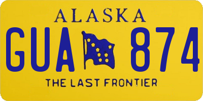 AK license plate GUA874