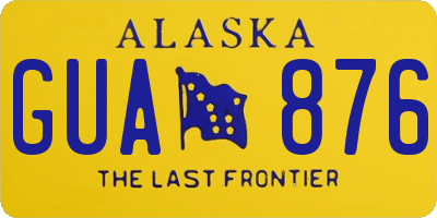 AK license plate GUA876