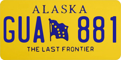 AK license plate GUA881