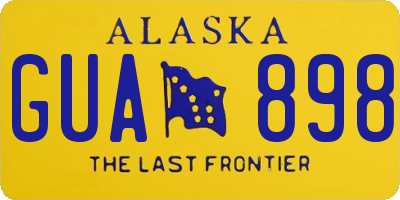 AK license plate GUA898