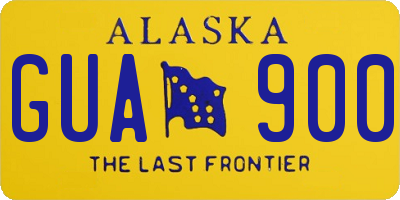 AK license plate GUA900