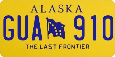 AK license plate GUA910