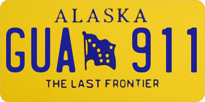 AK license plate GUA911