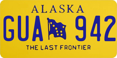 AK license plate GUA942
