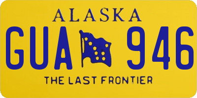 AK license plate GUA946