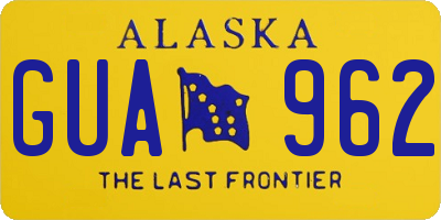 AK license plate GUA962