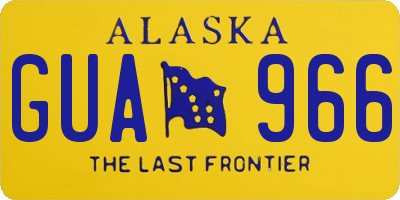AK license plate GUA966