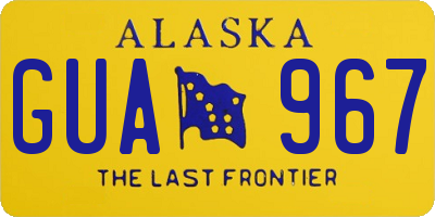 AK license plate GUA967