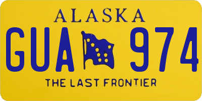 AK license plate GUA974