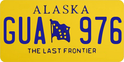 AK license plate GUA976