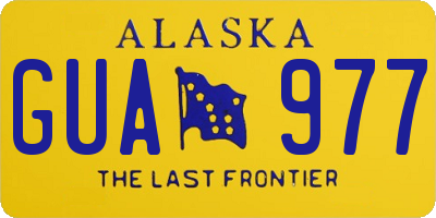 AK license plate GUA977
