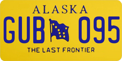 AK license plate GUB095