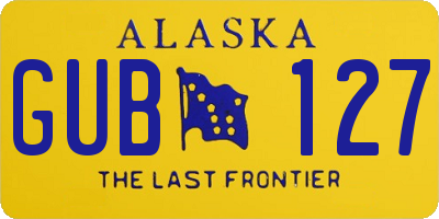 AK license plate GUB127