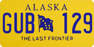 AK license plate GUB129