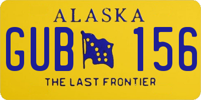 AK license plate GUB156