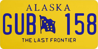AK license plate GUB158