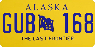 AK license plate GUB168